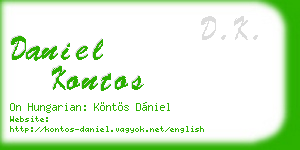 daniel kontos business card